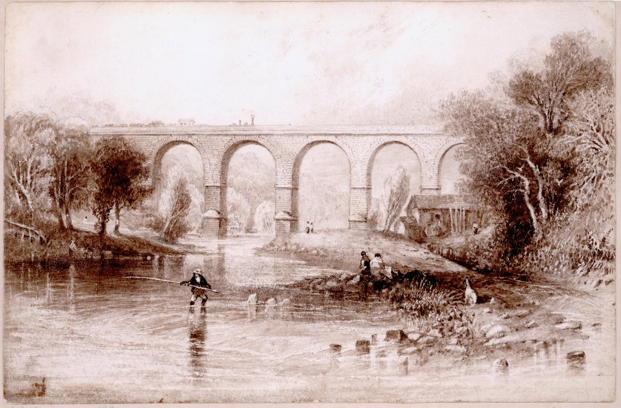 Puente de Wetheral, 1836 de John Wilson Carmichael