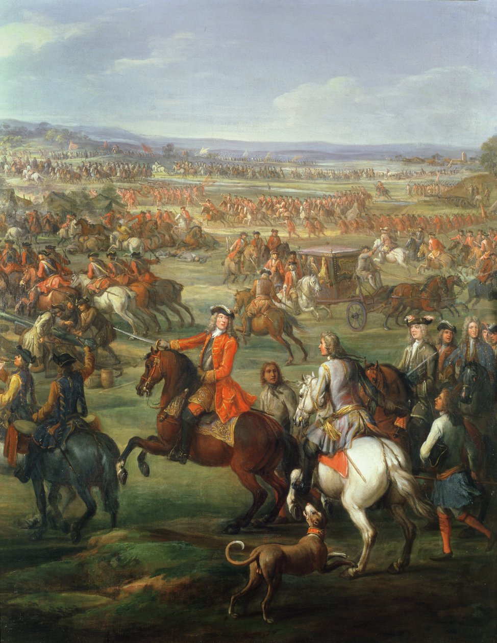 La batalla de Blenheim el 13 de agosto de 1704 (detalle) de John Wootton
