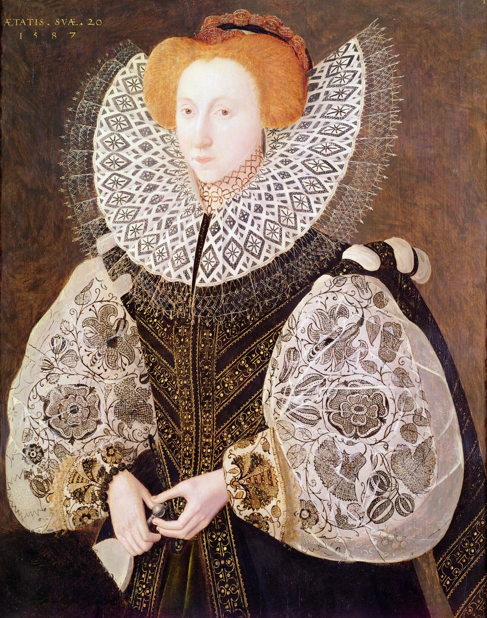 Niña desconocida, de 20 años, 1587 de John Bettes the Younger
