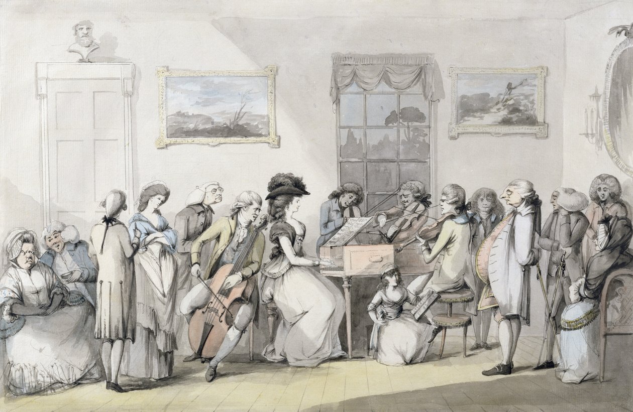 La fiesta de concierto, 1784 de John the Younger Dunthorne