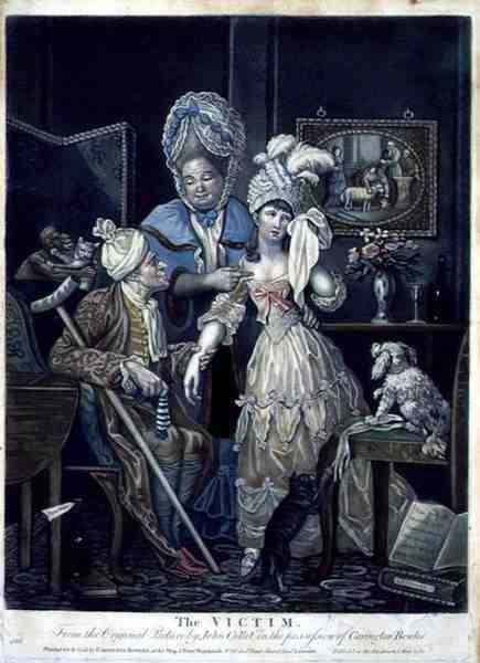 La víctima, publicado por Carington Bowles de John (after) Collet