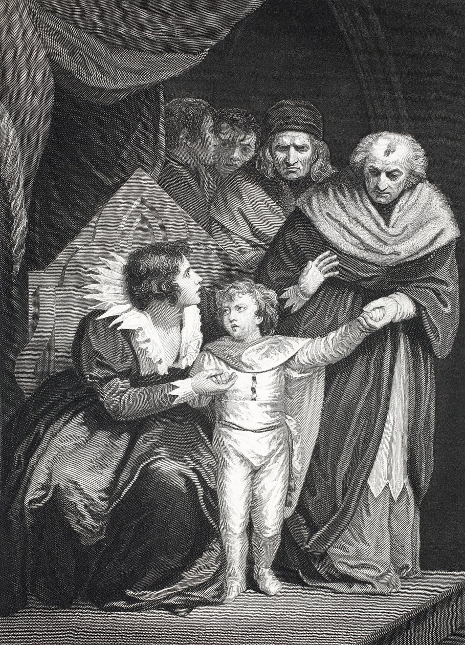 Elizabeth Woodville entregando a su hijo de John (after) Opie