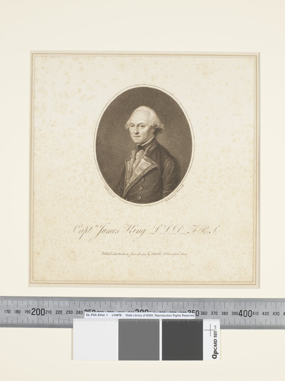III. Capitán James King, grabado por Francesco Bartolozzi (1727-1815), c.1773-84 de John (after) Webber