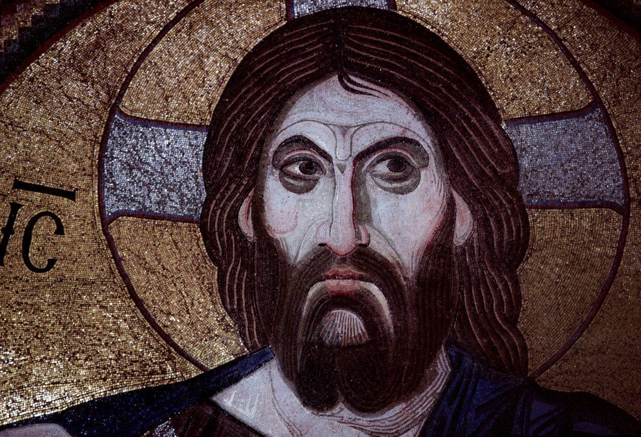 Cristo Pantocrátor, mosaico en el monasterio de Daphni (Patrimonio de la Humanidad por la UNESCO) de Walter Charles Mills