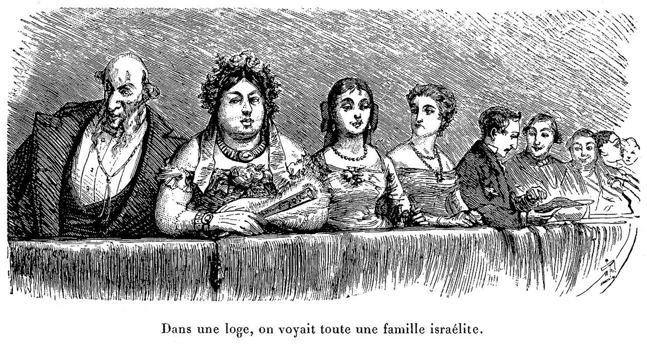 Familia israelí en un palco de teatro en Rusia de Walter Charles Mills