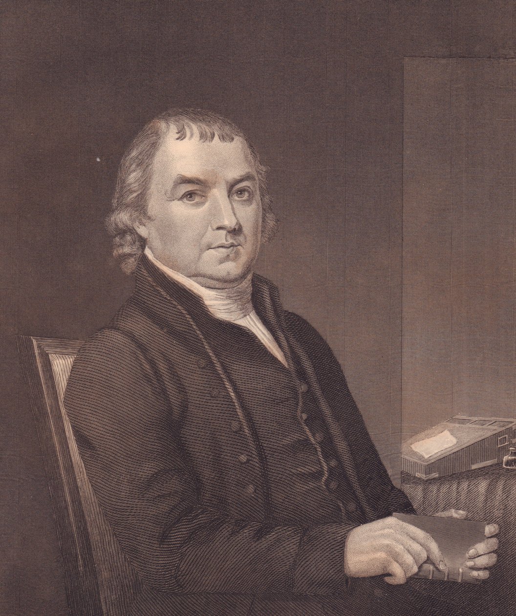 Retrato del obispo metodista estadounidense William Mc Kendree (1757-1835), grabado, circa 1870 de Walter Charles Mills