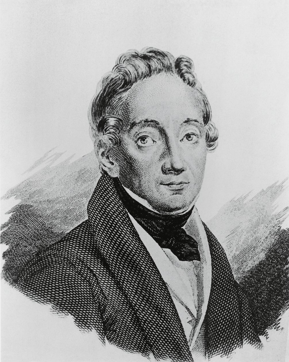 Retrato de Pietro Colletta (1775-1831), general e historiador italiano, grabado de Walter Charles Mills