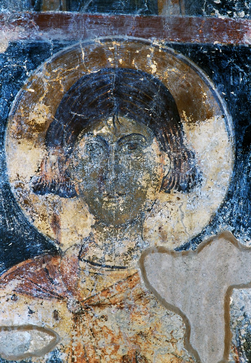 Santo, fresco en la Capilla de San Nicolás, Maza, Creta, Grecia de Walter Charles Mills
