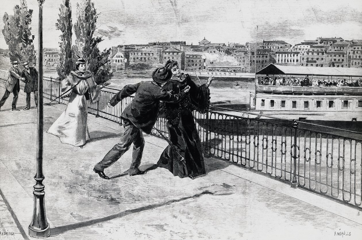 El asesinato de Isabel, Emperatriz de Austria, por el anarquista Luigi Lucheni, 10 de septiembre de Walter Charles Mills