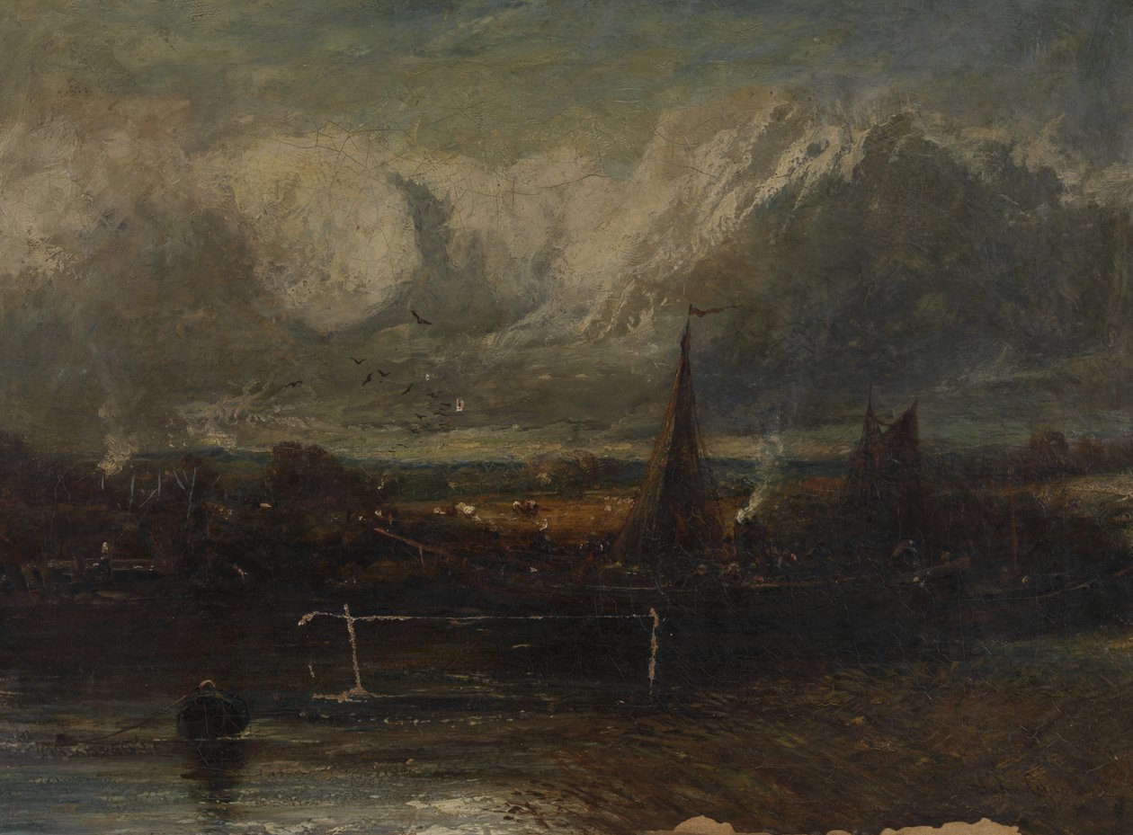 Paisaje marino, falsificación a la manera de John Constable (1776-1837) (óleo sobre lienzo) de John (manner of) Constable