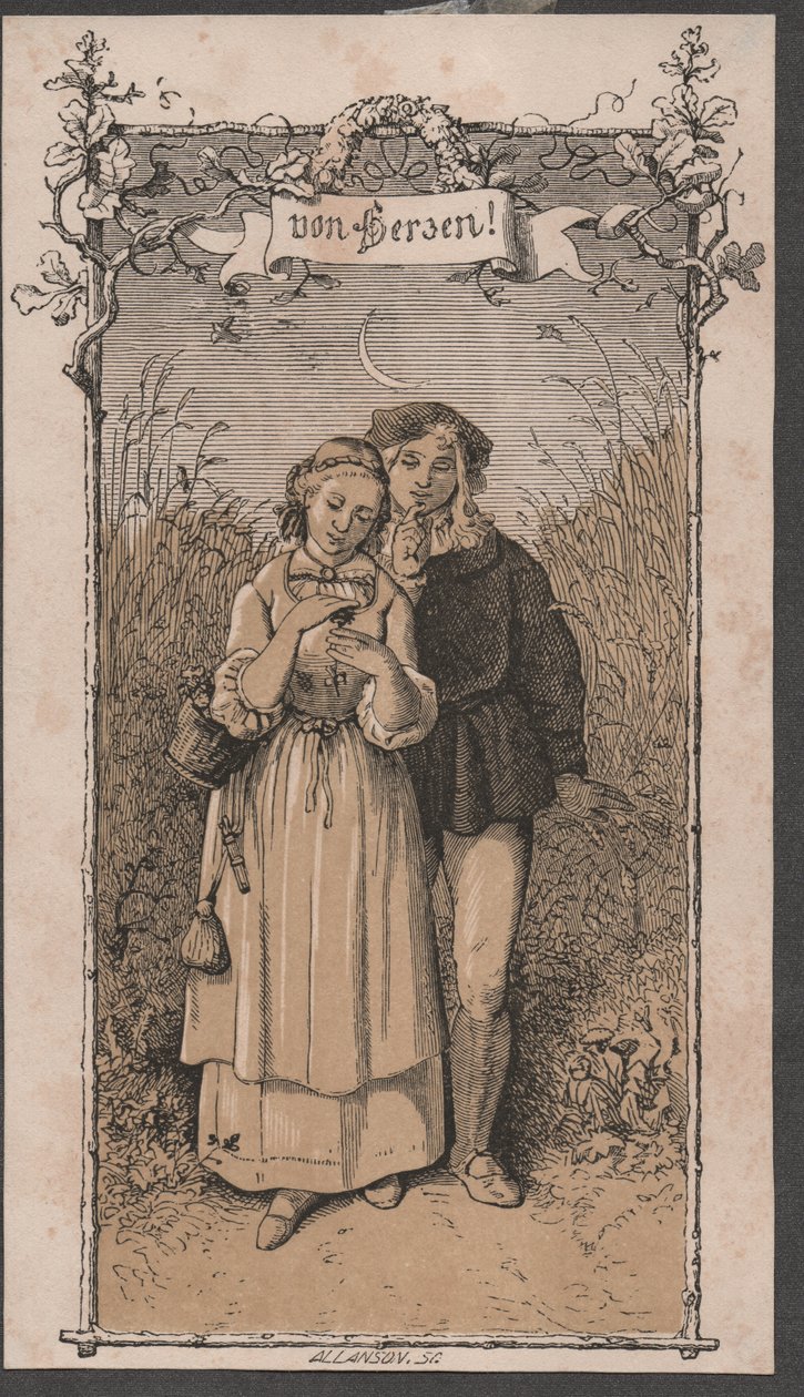 Desde el corazón, hacia 1850 (xilografía coloreada) de John Allanson