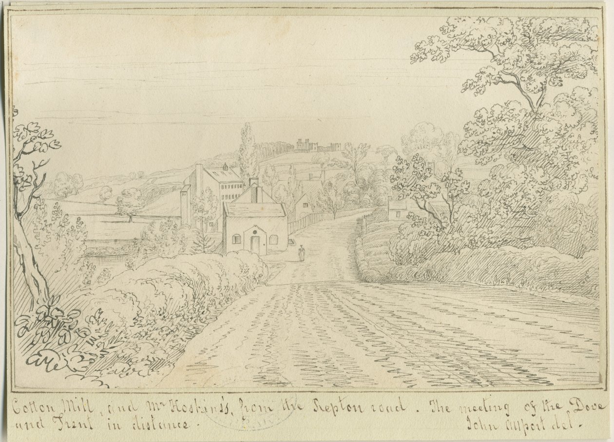 Burton-upon-Trent: dibujo a pluma y tinta, nd [1799-1854] de John Allport