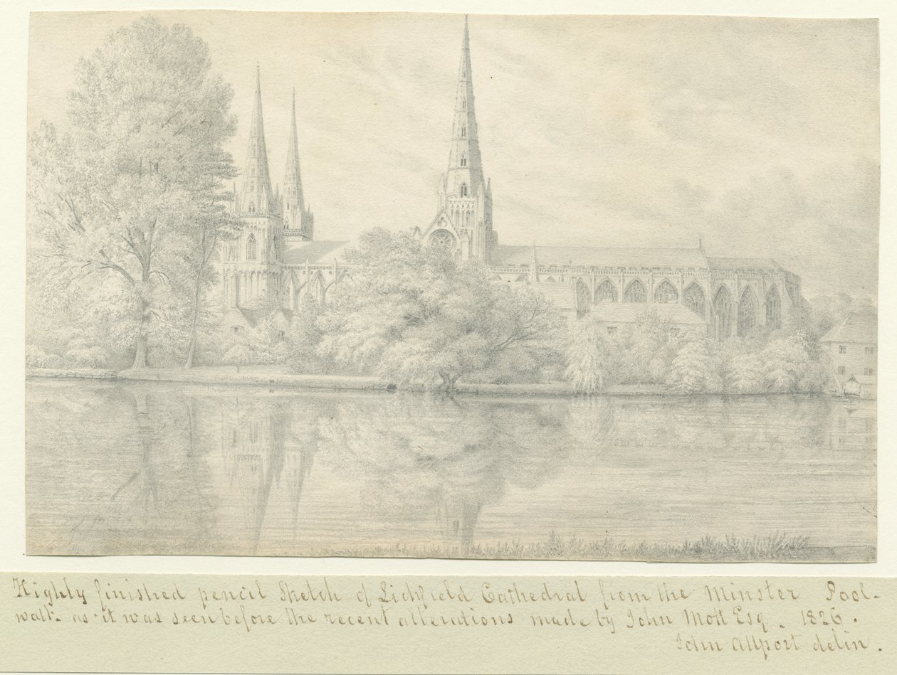 Catedral de Lichfield - Vista Suroeste de John Allport