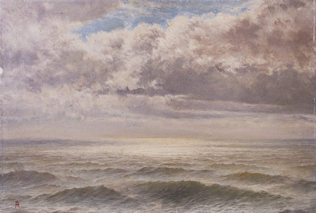 Un mar plateado, sur de Devon, c.1883 de John Anderson