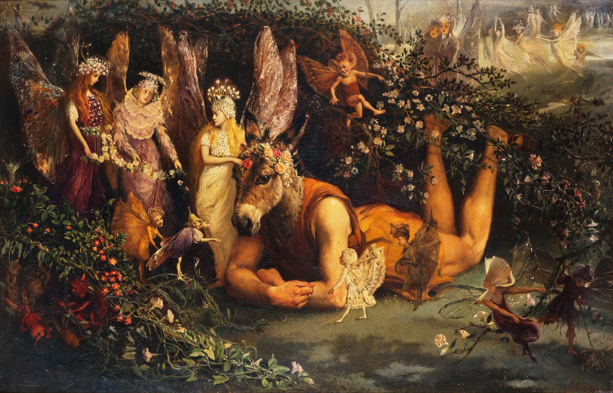 Titania y Bottom, de Sueño de una noche de verano de John Anster Fitzgerald