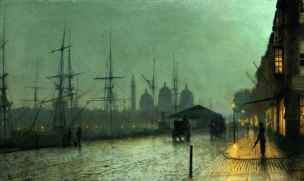 Muelle de Humber, Hull de John Atkinson Grimshaw