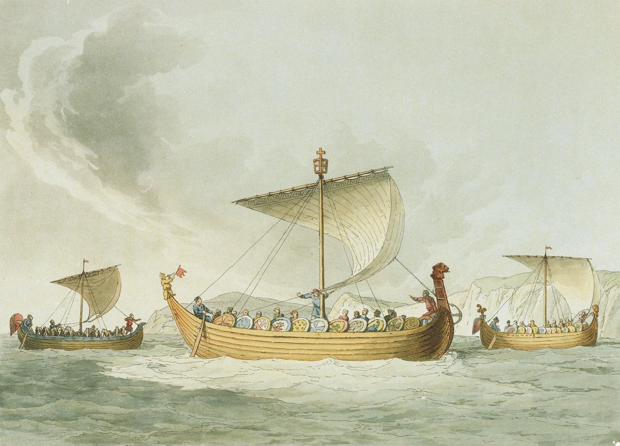 Barcos de Guillermo el Conquistador de John Augustus (after) Atkinson