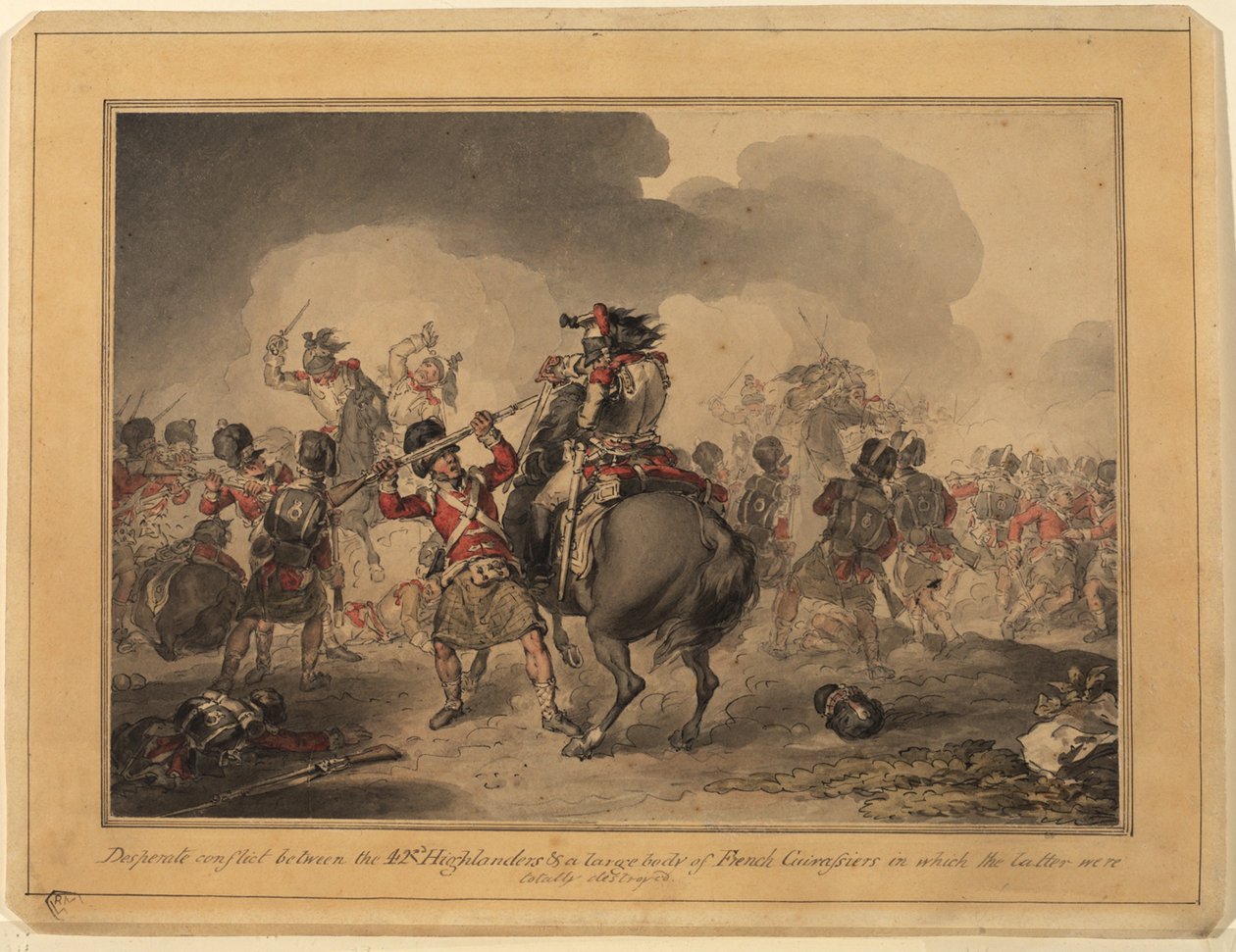 42º Highlanders en Waterloo, 1815 de John Augustus Atkinson