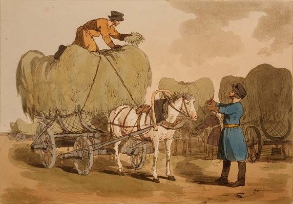 Carros de heno, placa 60 del Volumen II de 
