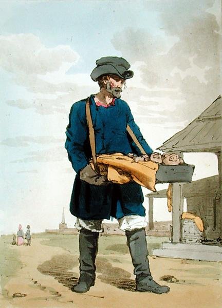 Kalatchnik, grabado por el artista, publicado en 1804 de John Augustus Atkinson