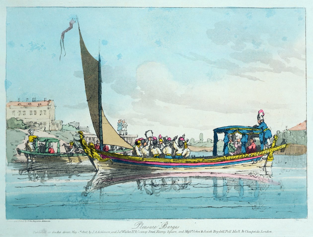 Barcazas de placer, 1803 de John Augustus Atkinson