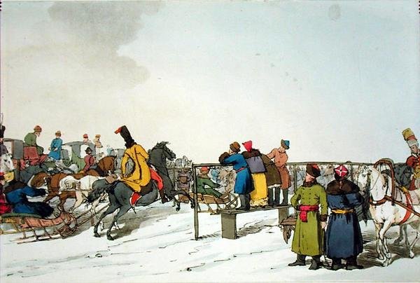 Hipódromo, grabado por el artista, publicado en 1804 de John Augustus Atkinson