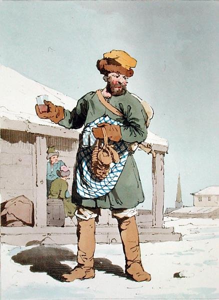 Zbitenshik, grabado por el artista, publicado en 1804 de John Augustus Atkinson