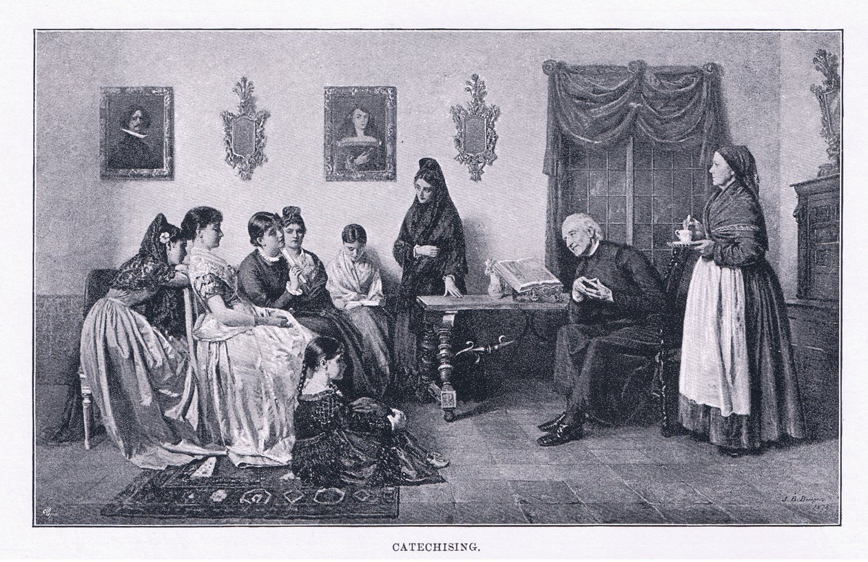 Catequización, de The Magazine of Art 1893, Cassell and Company de John Bagnold Burgess
