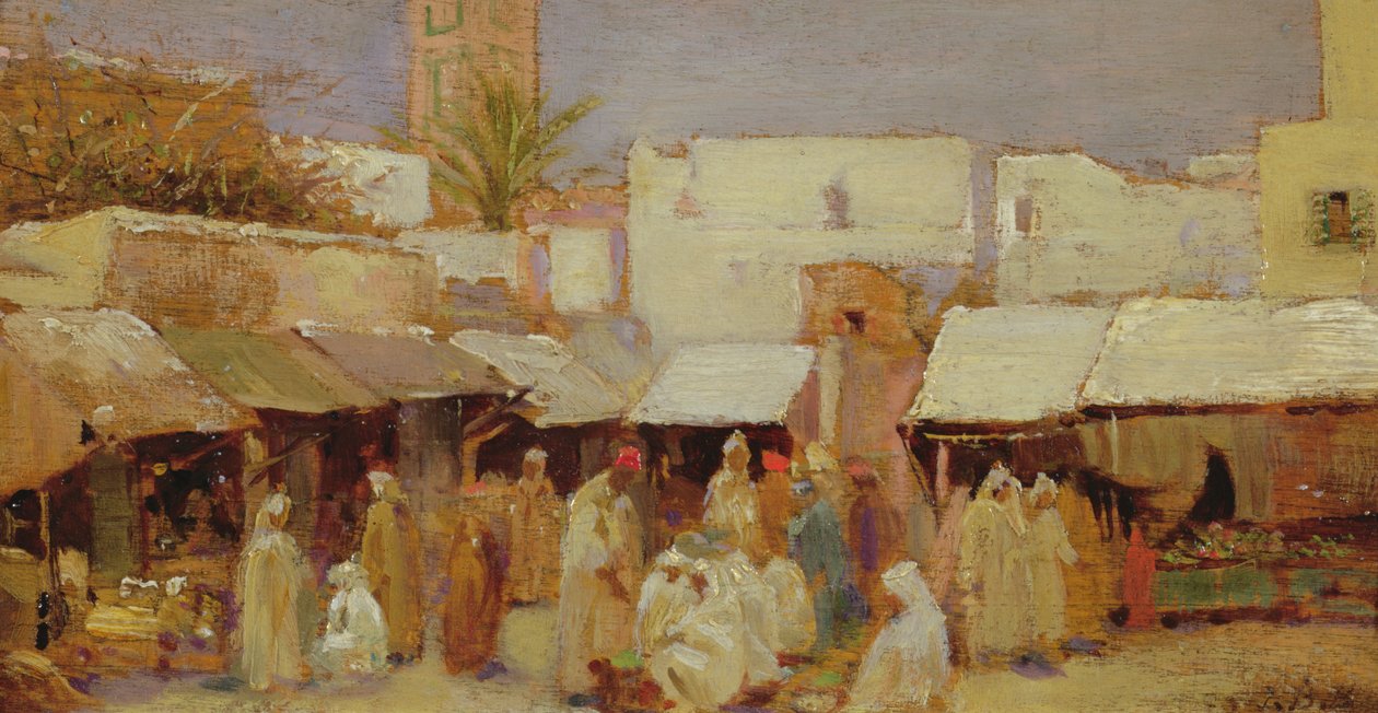 Plaza del Mercado, Tánger de John Bagnold Burgess
