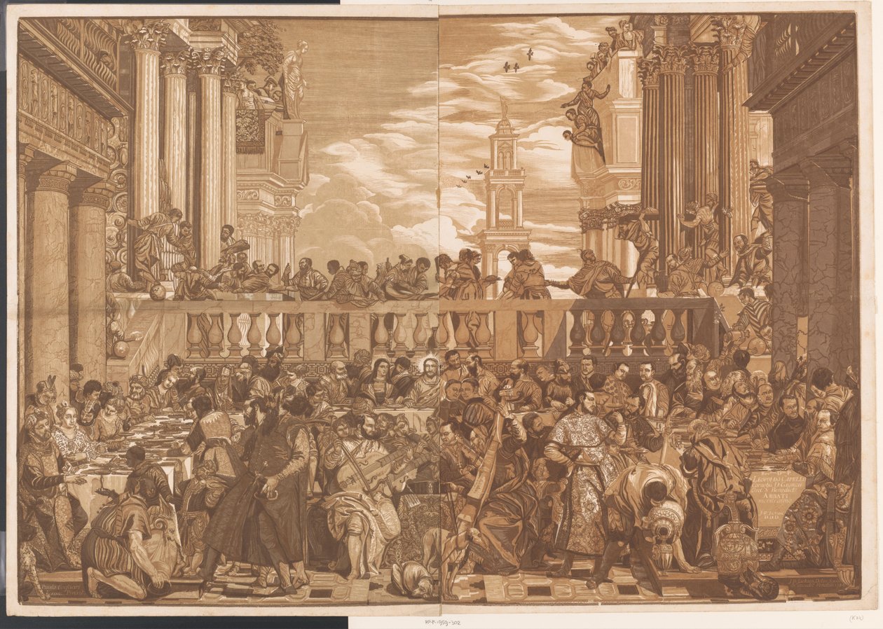 Boda en Caná Obras de arte de maestros venecianos (título de la serie) Opera selectora (título de la serie) de John Baptist Jackson