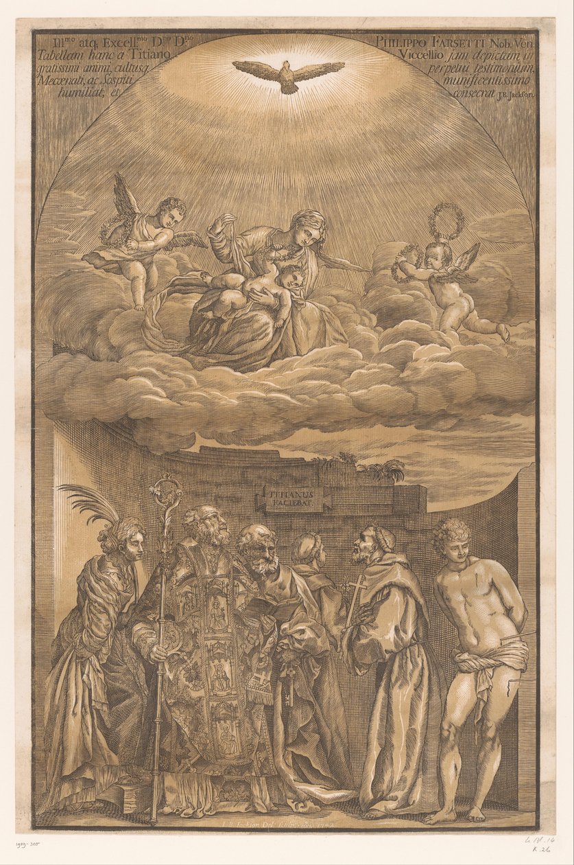 María en las nubes y seis santos
Obras de arte de maestros venecianos (título de la serie)
Opera selectiva (título de la serie) de John Baptist Jackson