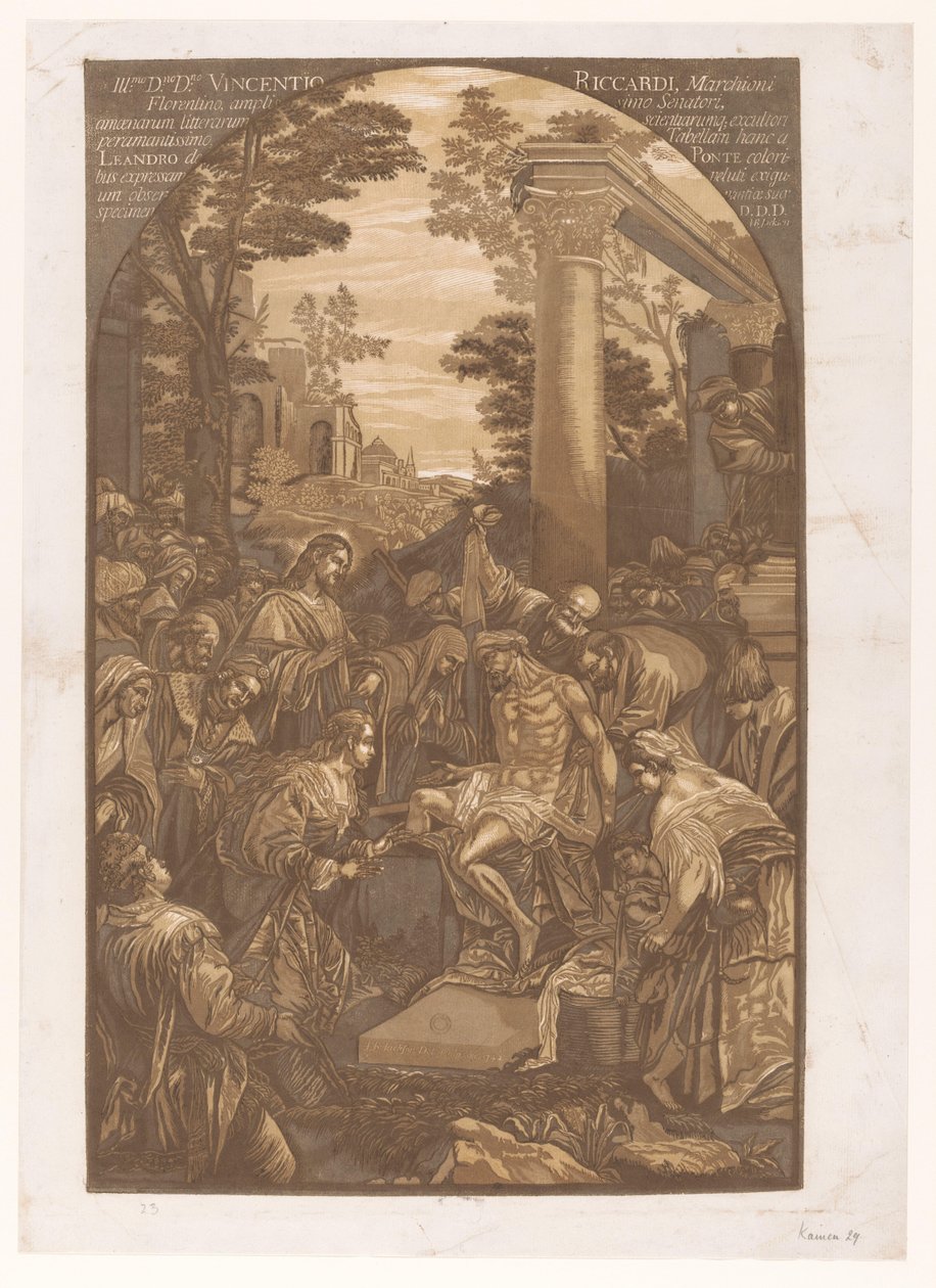 El renacimiento de Lázaro
Obras de arte de maestros venecianos (título de la serie)
Opera selectiva (título de la serie) de John Baptist Jackson