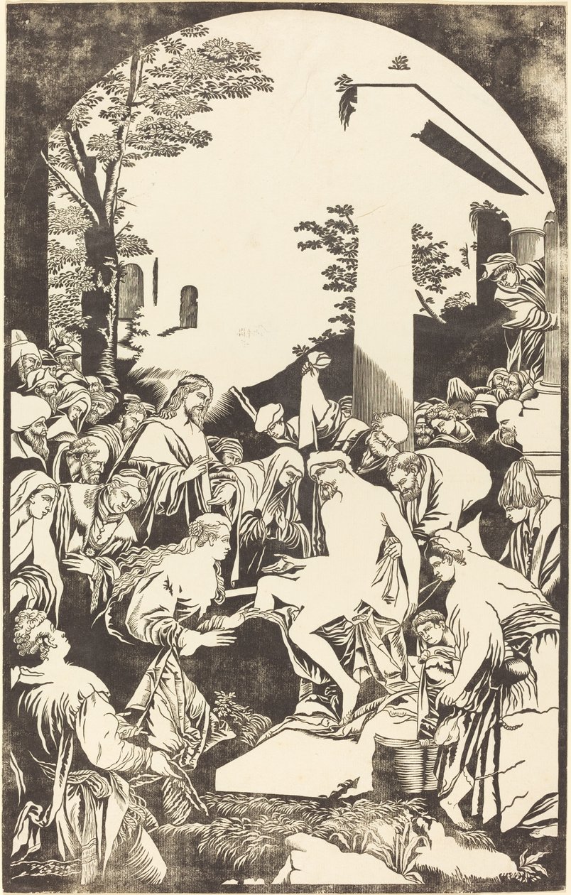 La Resurrección de Lázaro de John Baptist Jackson after Leandro Bassano