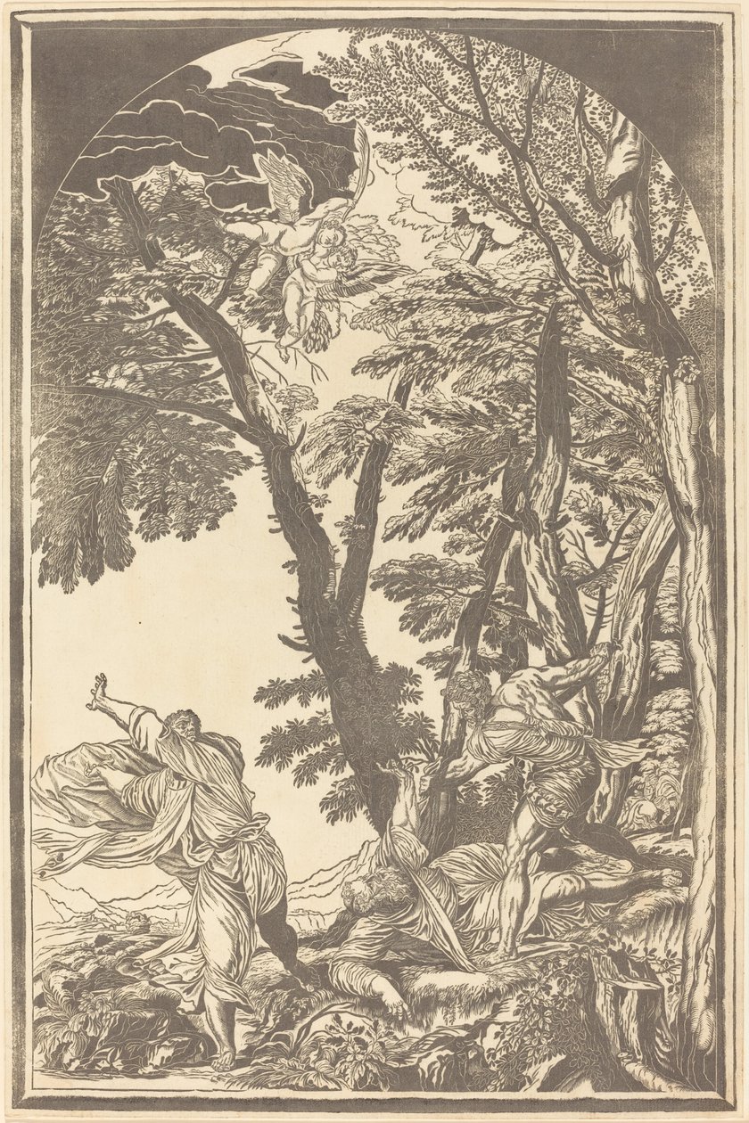La muerte de San Pedro Mártir de John Baptist Jackson after Titian