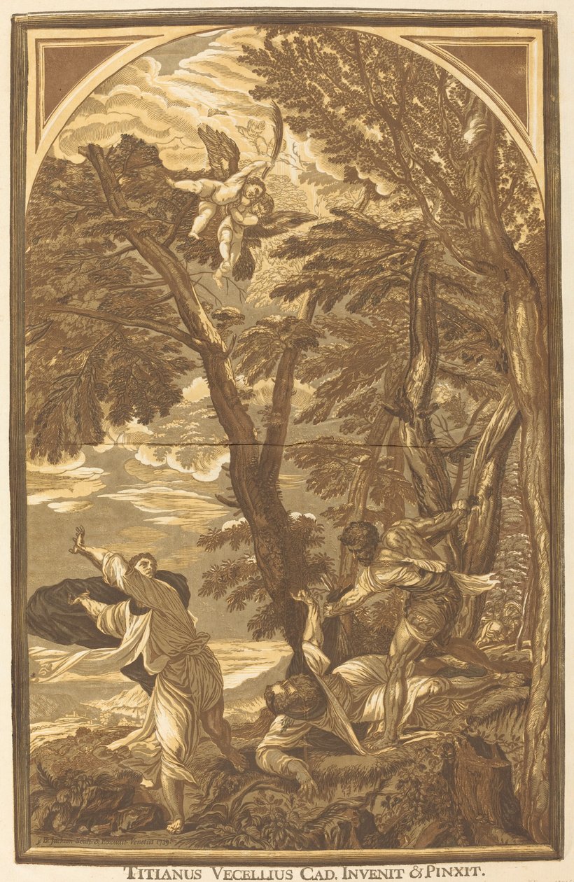 La muerte de San Pedro Mártir de John Baptist Jackson after Titian
