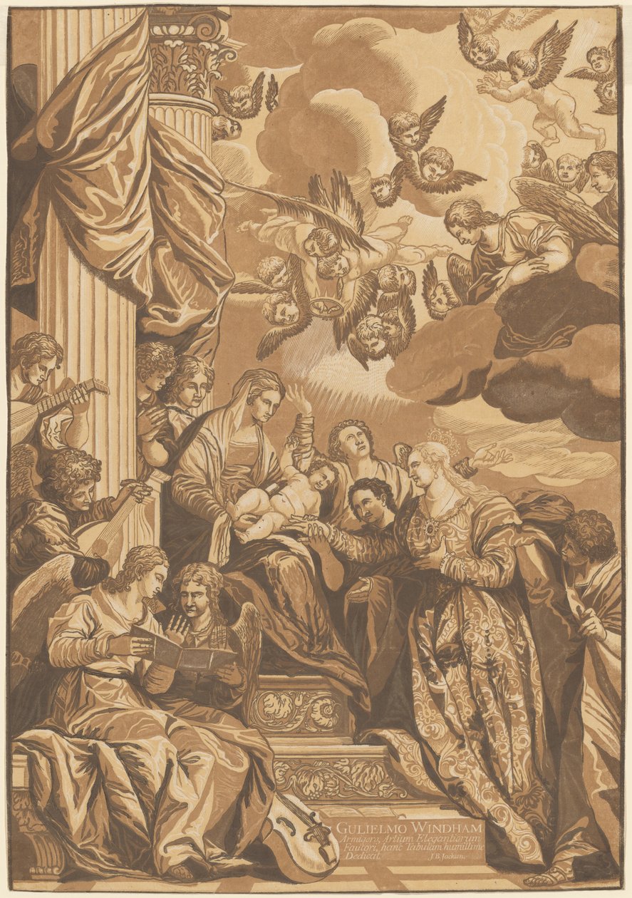 Matrimonio místico de Santa Catalina de John Baptist Jackson, after Veronese