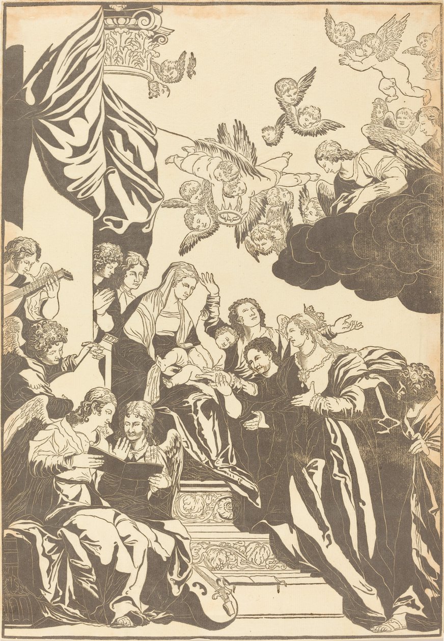 El matrimonio místico de Santa Catalina de John Baptist Jackson after Veronese