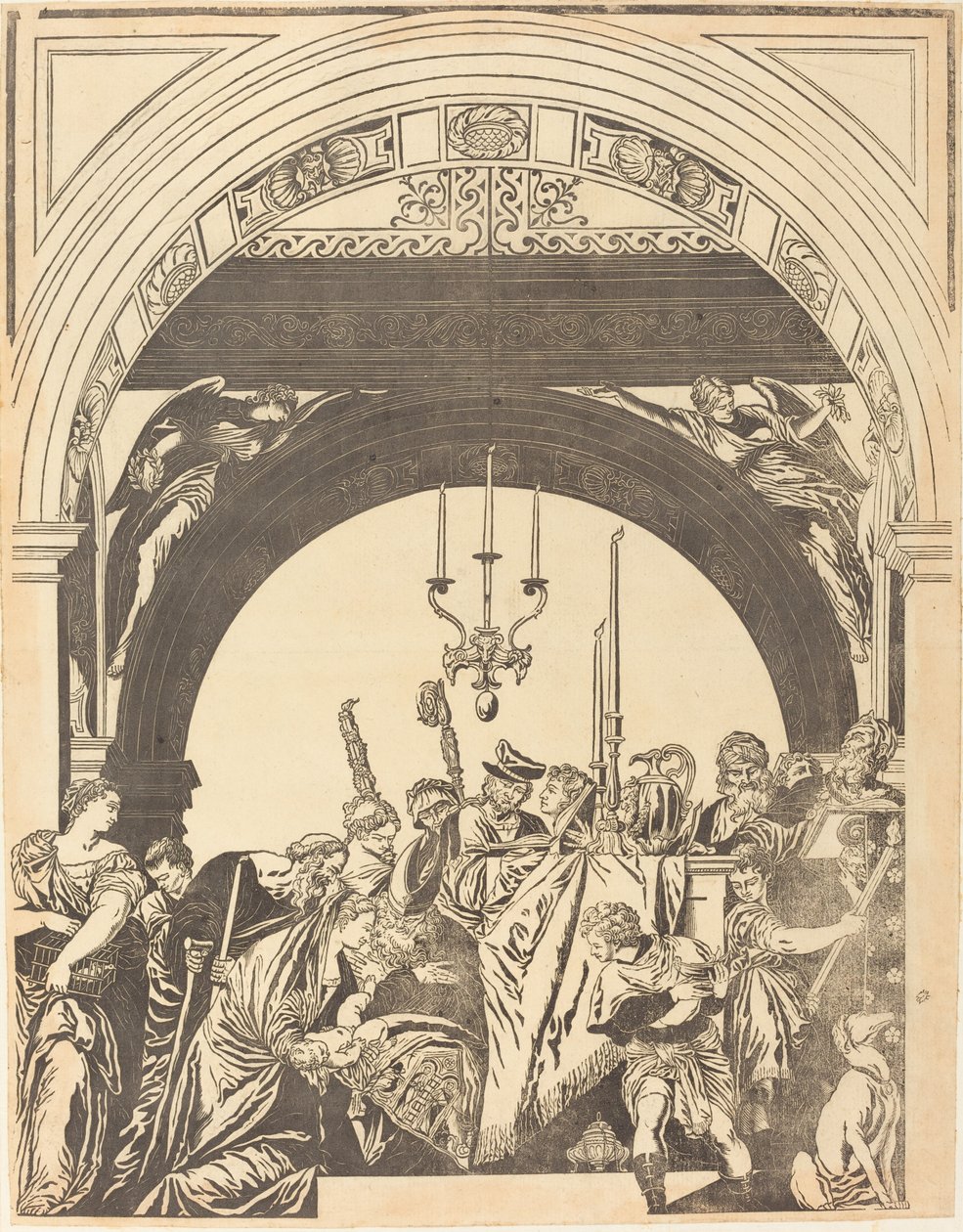 La presentación en el templo (La circuncisión) de John Baptist Jackson after Veronese