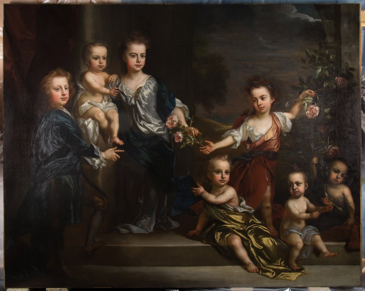 Retrato de siete de los hijos de Carlos Seymour, sexto duque de Somerset. de John Baptiste Closterman