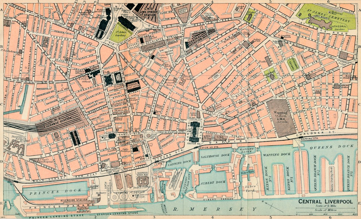 Centro de Liverpool, siglo XX de John Bartholomew