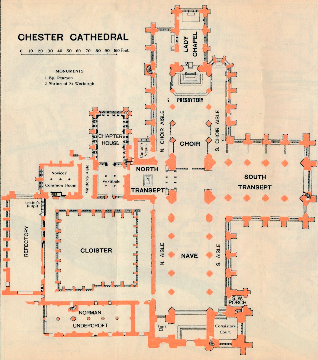 Catedral de Chester, siglo XX de John Bartholomew