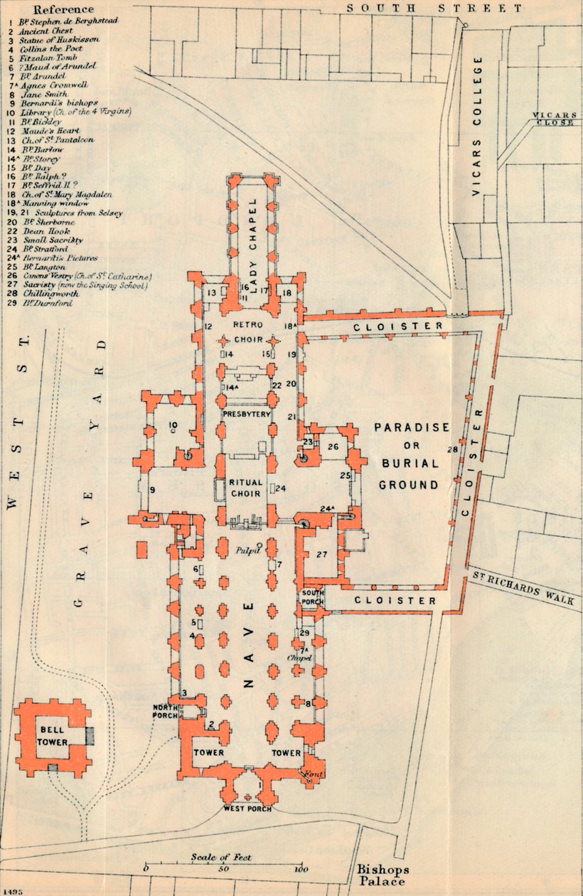 Catedral de Chichester, siglo XX de John Bartholomew