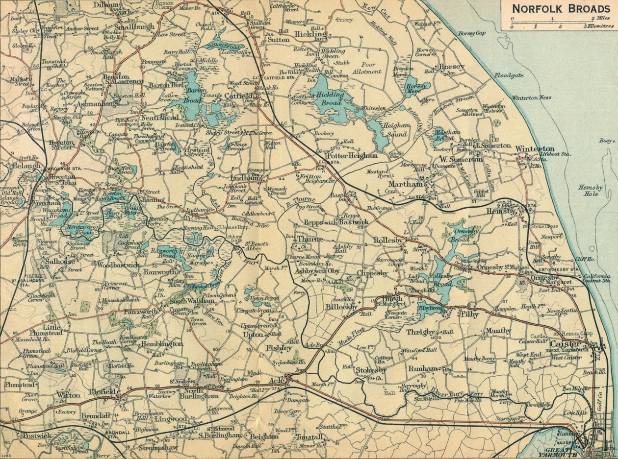 Norfolk Broads, siglo XX de John Bartholomew