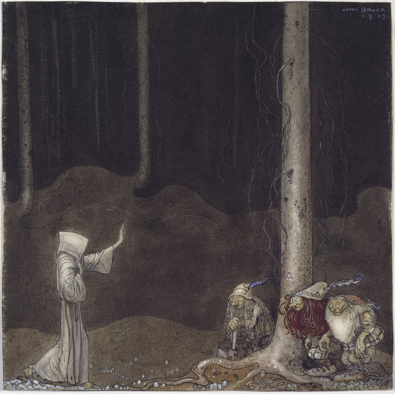 Hermano Martín y los tres trolls de John Bauer