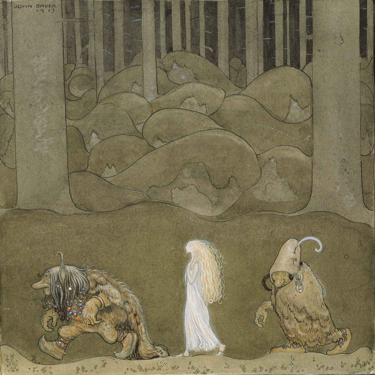 La princesa y los trolls de John Bauer