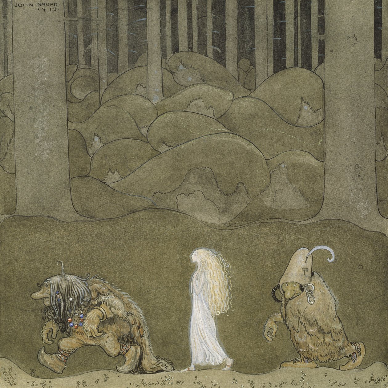 La Princesa y los Trolls de John Bauer