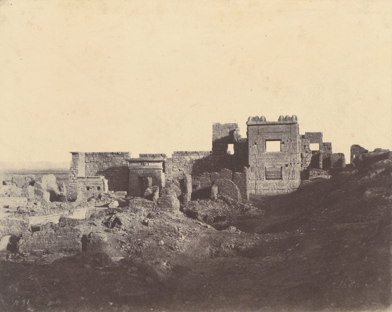 Médinet Habou. Vista tomada desde la entrada del Palacio de Ramsés Méiamoun de John Beasly Greene