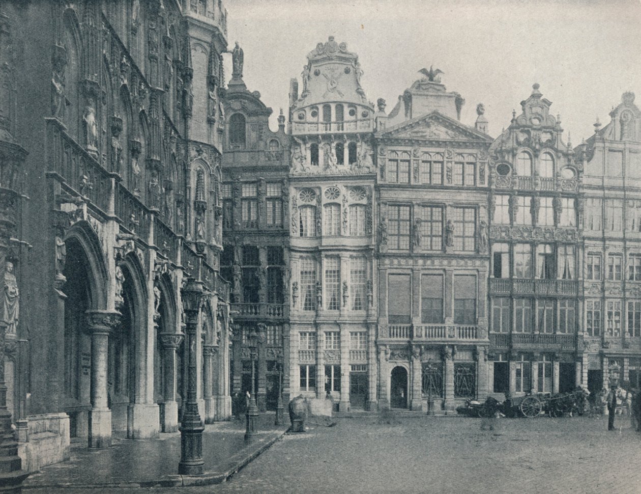 Una esquina de la Grand Place, Bruselas, Bélgica, c. 1900 1914-1915 de John Benjamin Stone