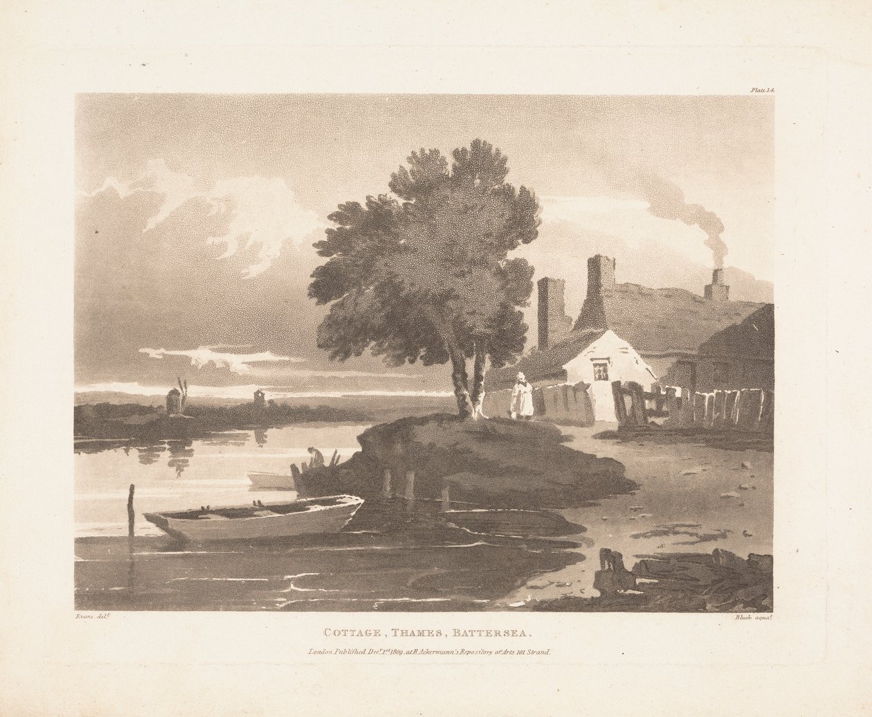 Cottage, Támesis, Battersea de John Bluck