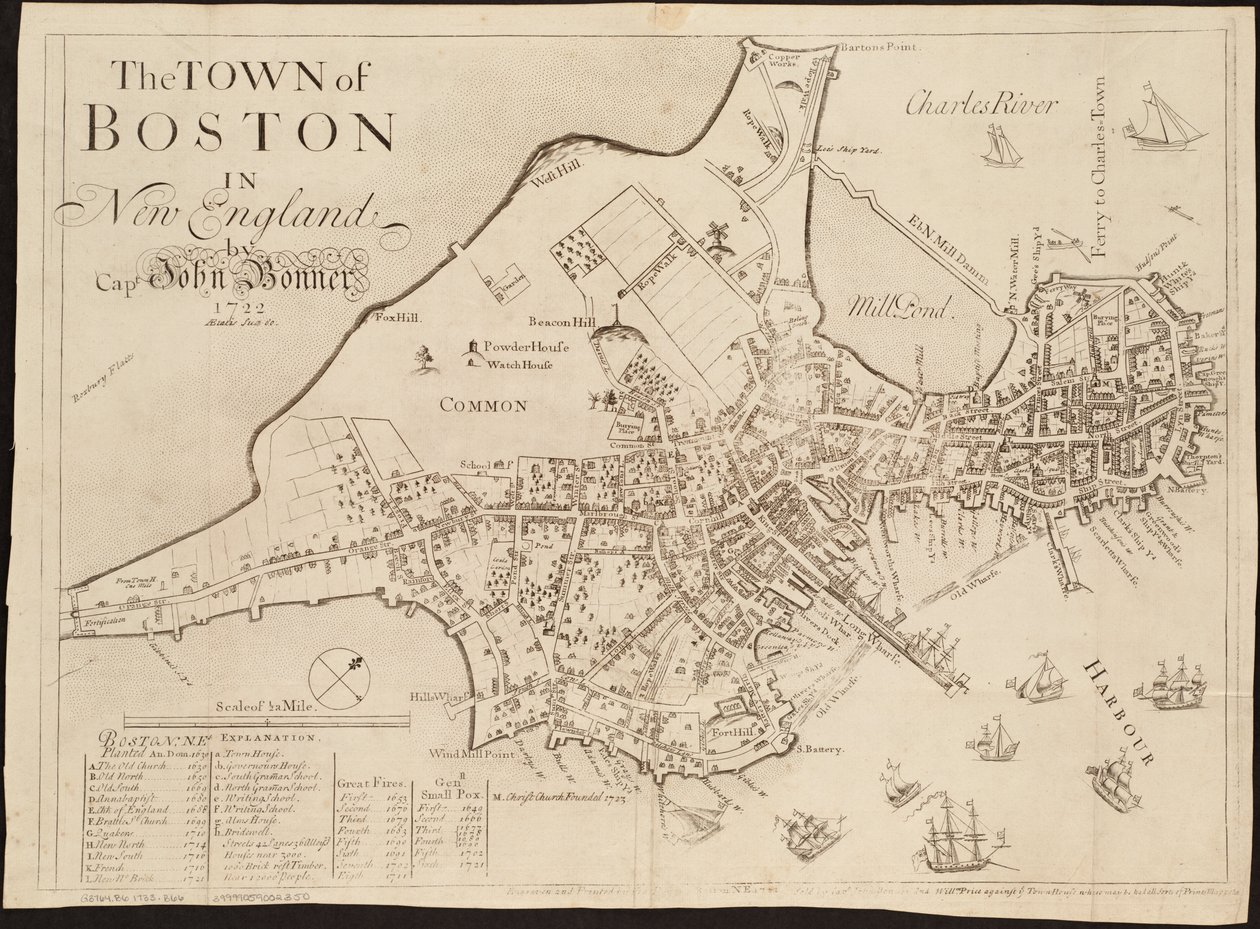 La ciudad de Boston en Nueva Inglaterra de John Bonner
